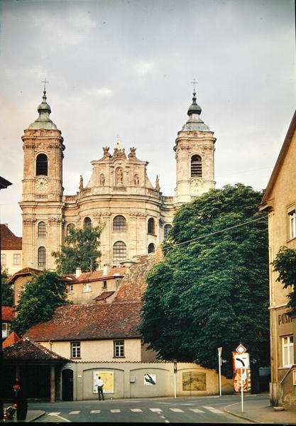 Ansicht der Benediktinerabtei, begonnen von Franz Beer (1660-1726) und vollendet von Christoph Thumb, Andreas Schreck und Donato Guiseppe Frisoni, 1715-28 von German School