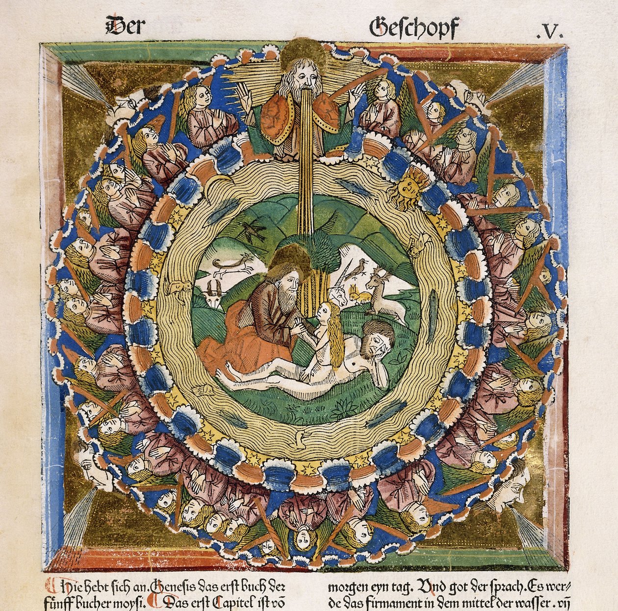 Erschaffung von Eva, 1483 von German School