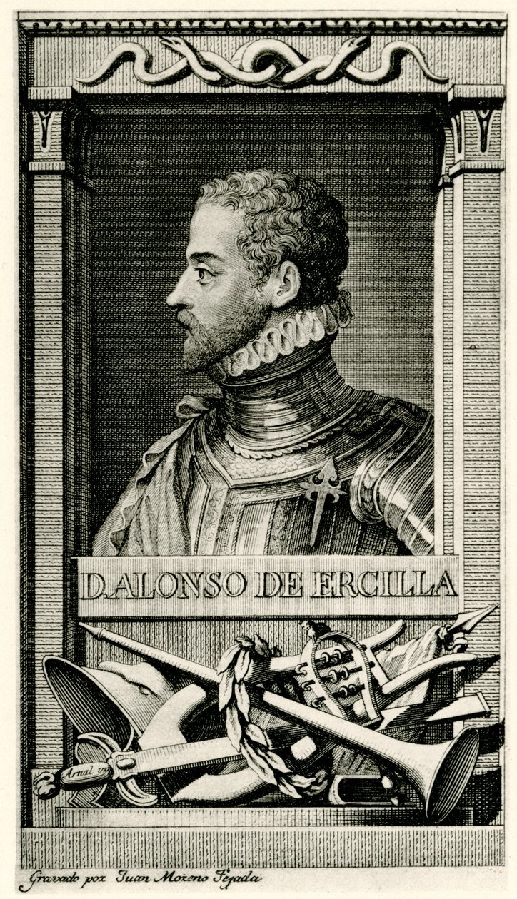 Don Alonso de Ercilla y Zúñiga von German School