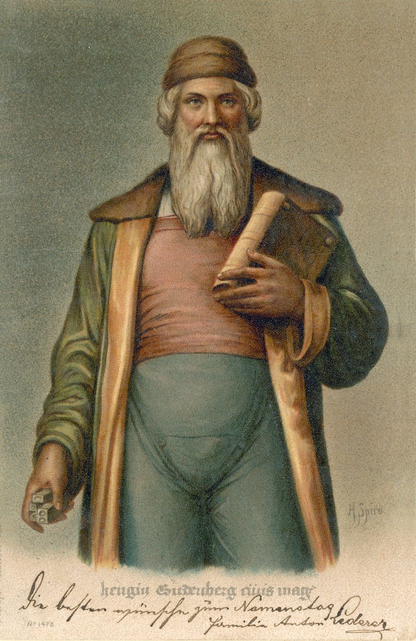 Johannes Gutenberg von German School