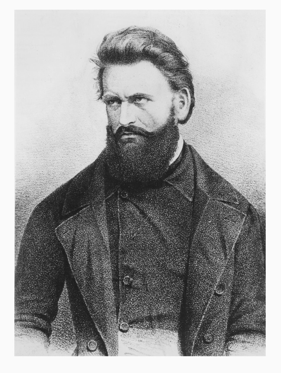 Julius Fröbel (Lithographie) von German School