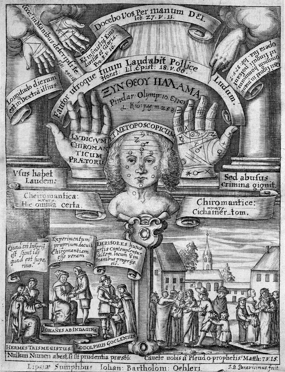 Titelseite von Ludicrum Chiromanticum von German School
