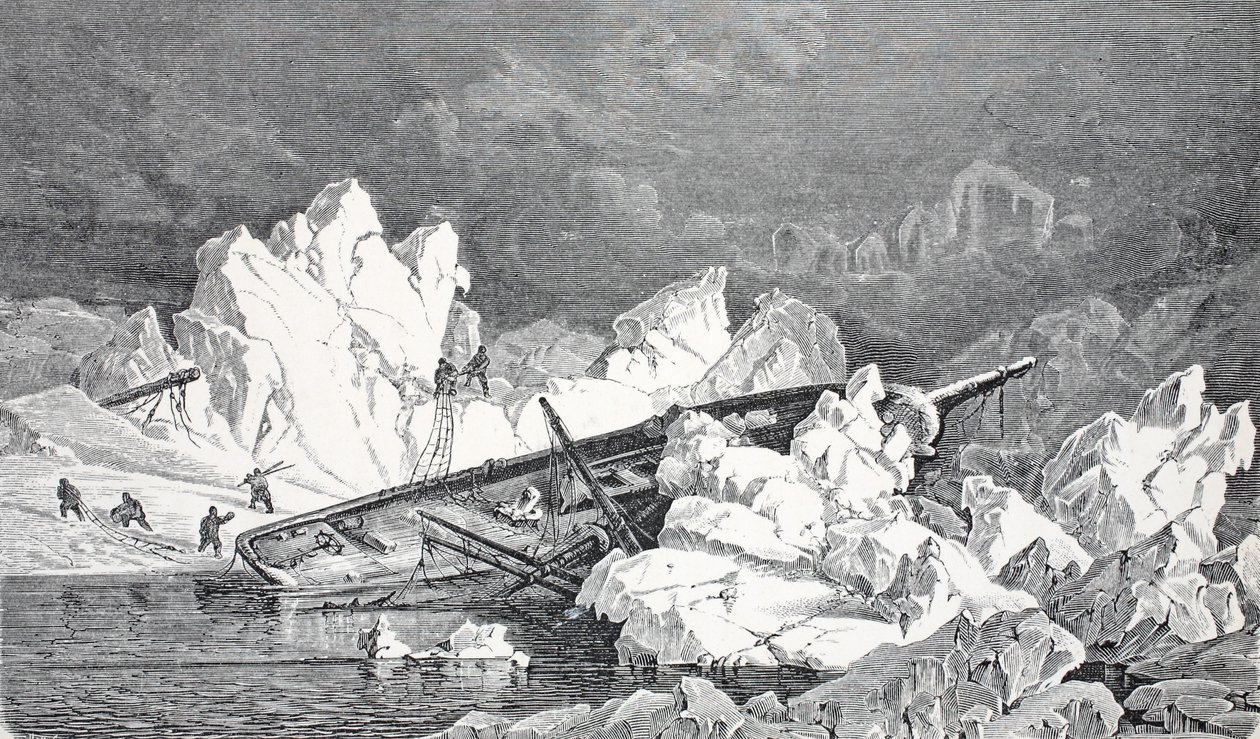 Wrack der Hansa, London, 1874 von German School