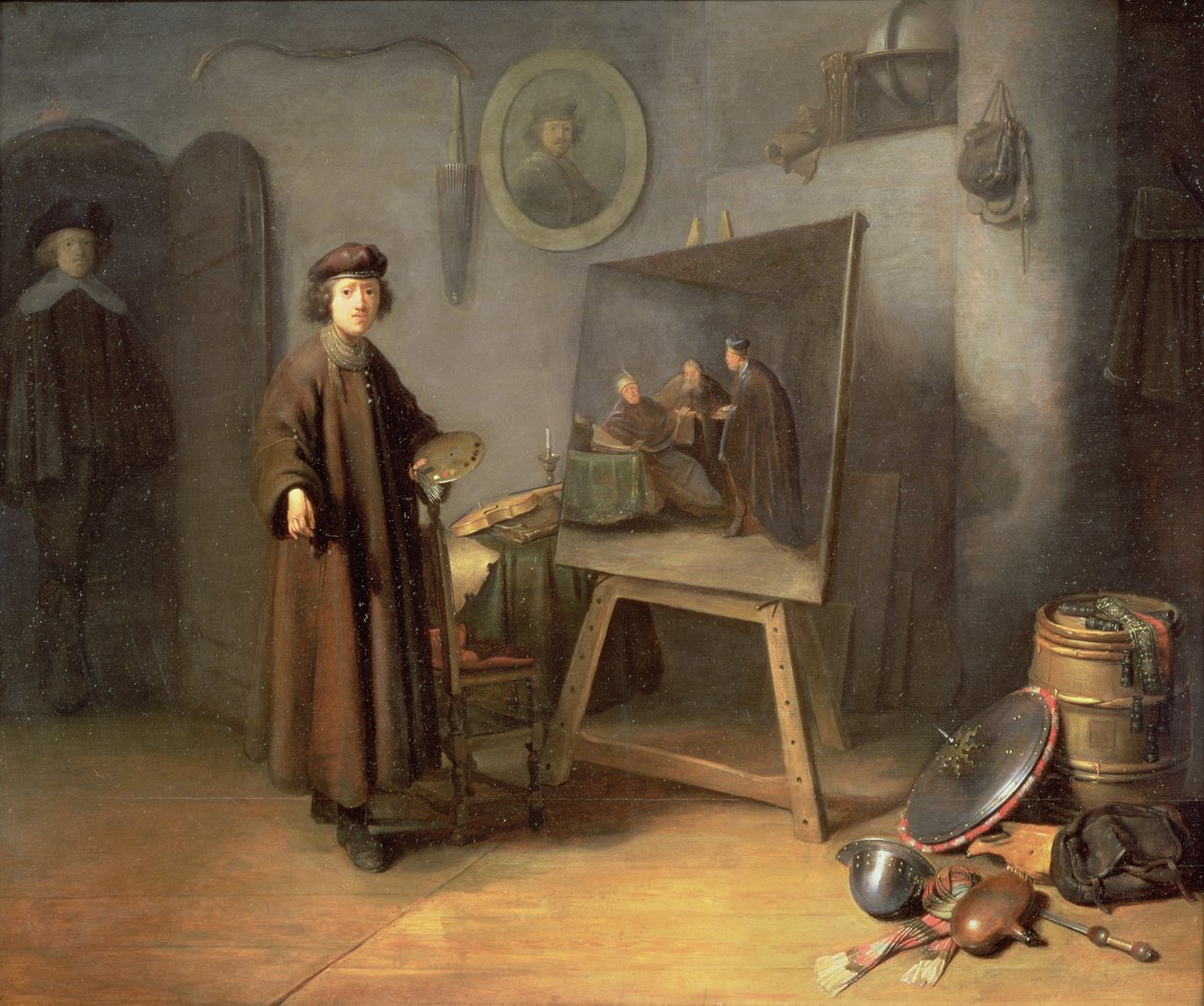 Ein Maler in seinem Atelier von Gerrit Dou