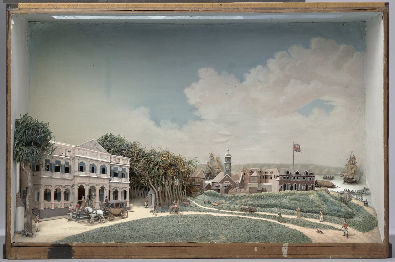 Diorama des Regierungsplatzes in Paramaribo von Gerrit Schouten