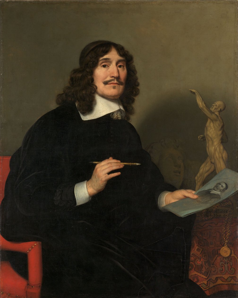 Porträt eines Künstlers von Gerrit van Honthorst