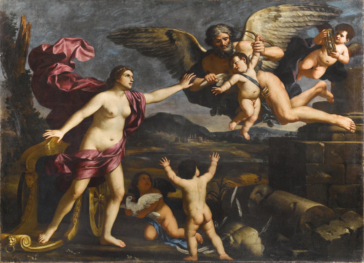 Venus, Cupido und Chronos von Giacinto Gimignani