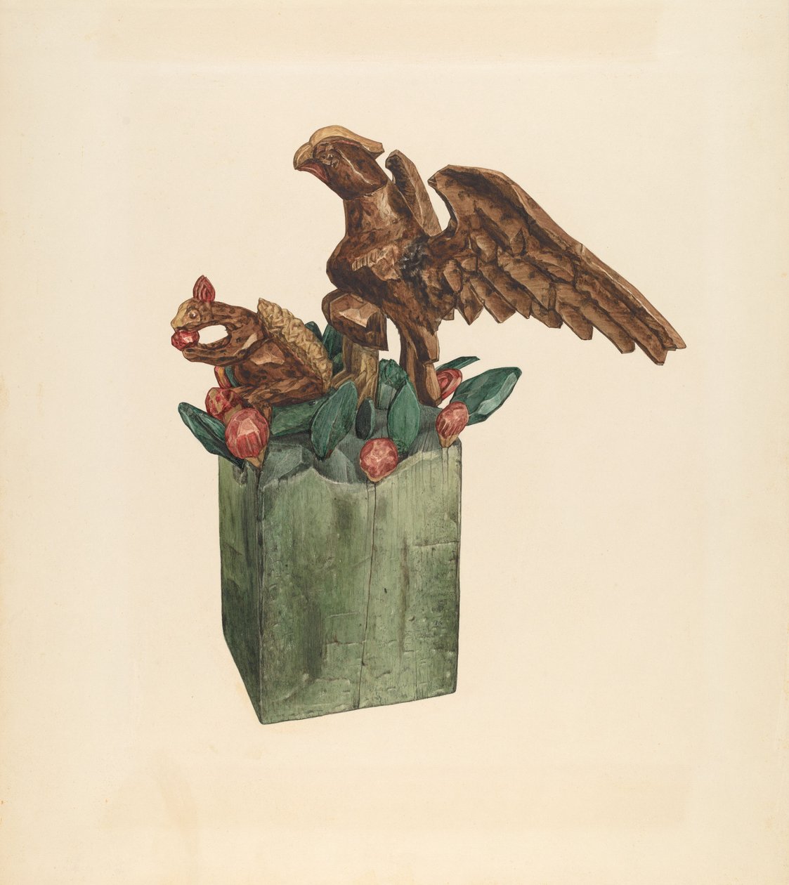 Eichhörnchen und Adler, um 1939 von Giacinto Capelli