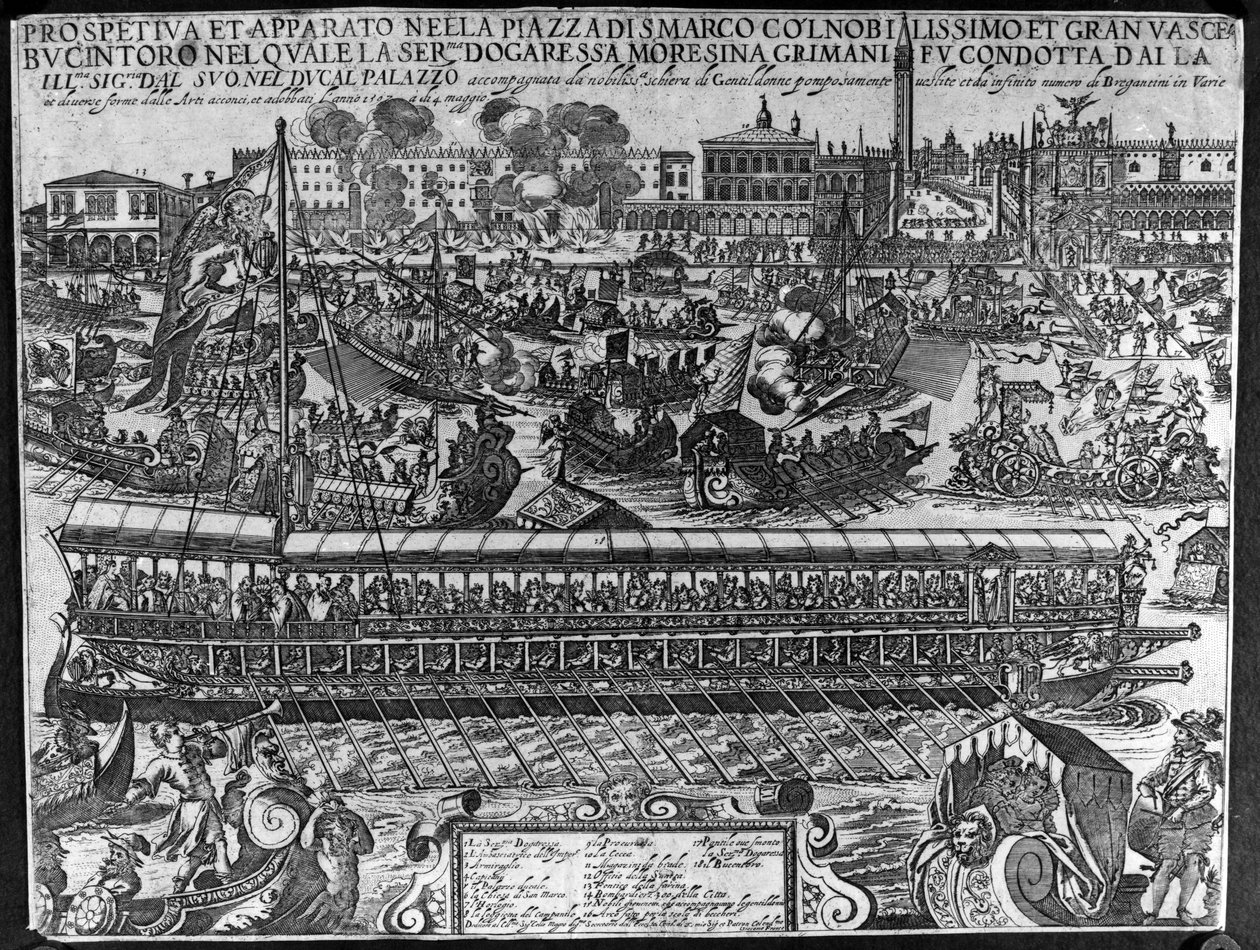 Krönung der Dogaressa Morosina Morosini-Grimani, 1597 von Giacomo Franco