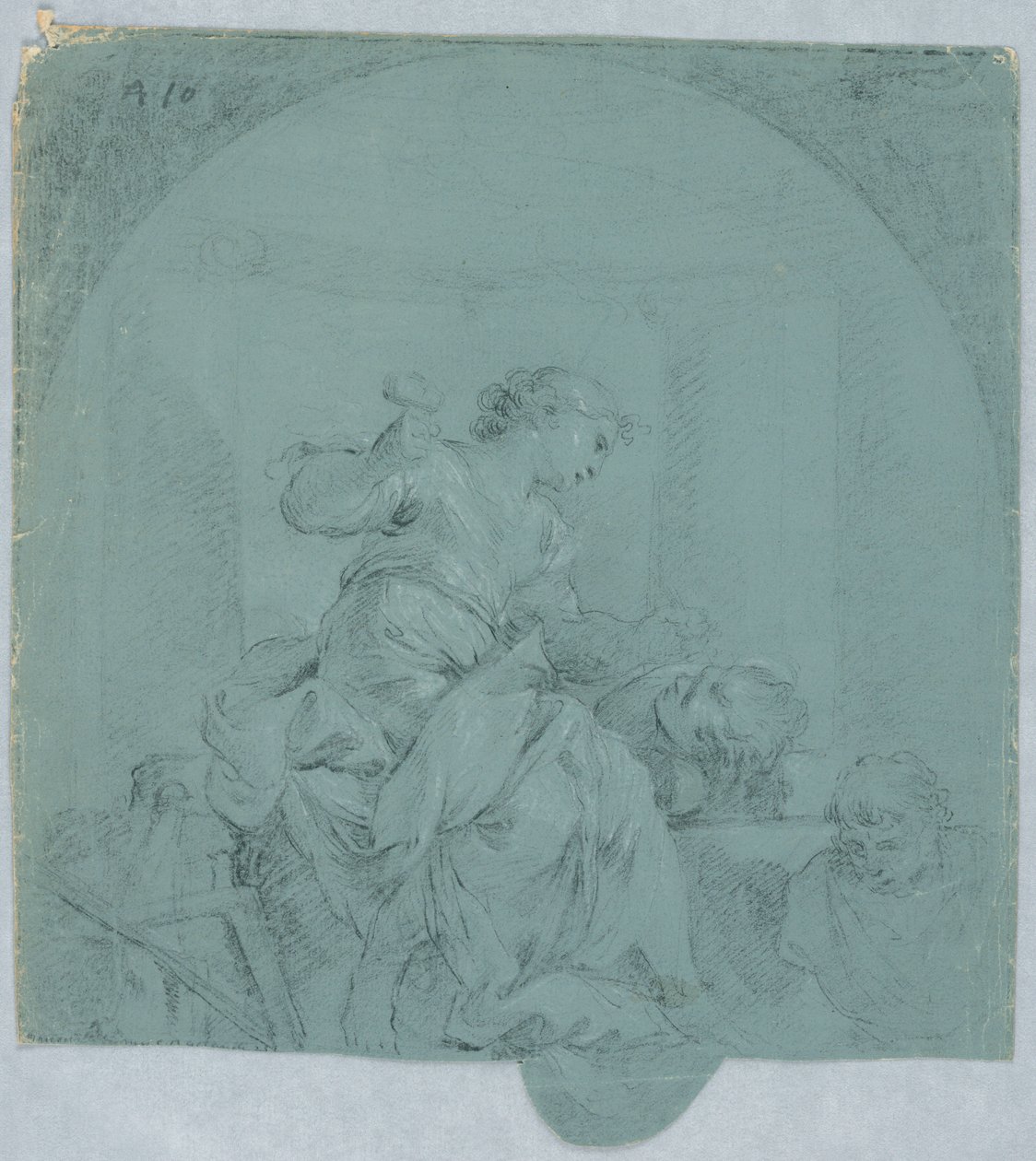 Design für Allegorie der Skulptur von Giacomo Zampa