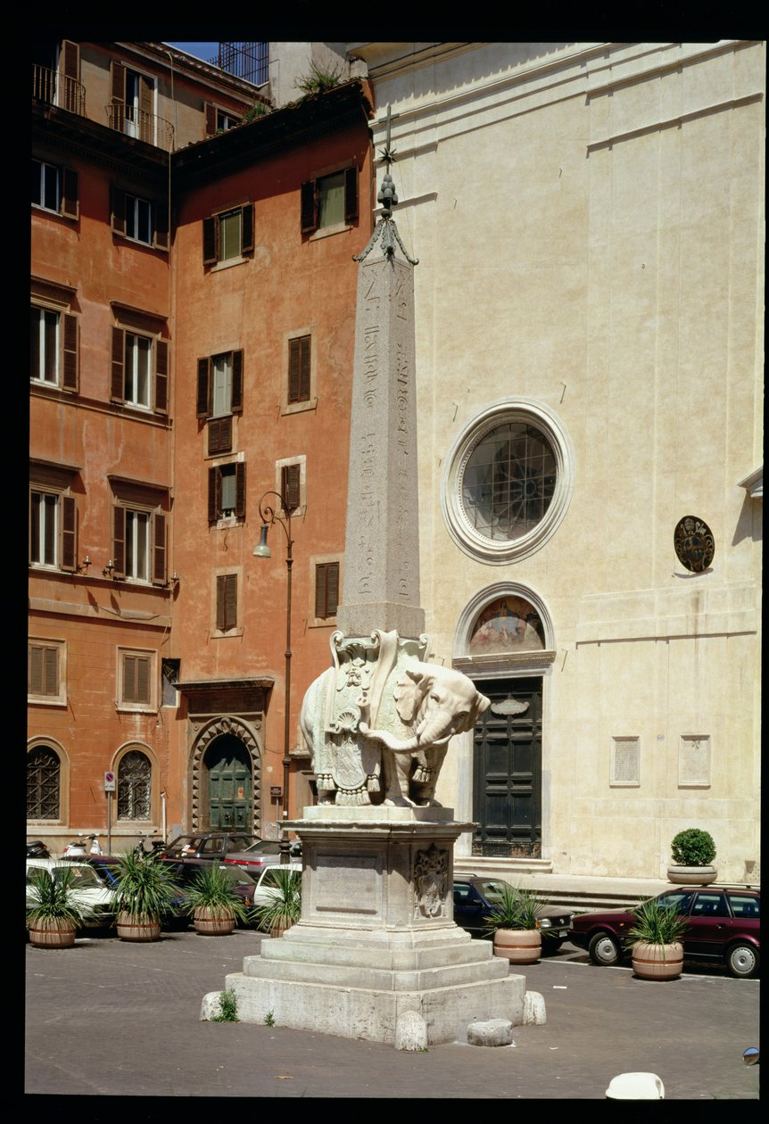 Elefant mit einem ägyptischen Obelisken, 1667 von Gian Lorenzo Bernini