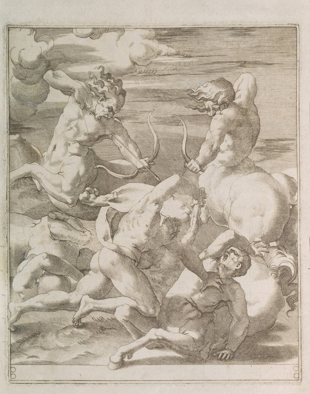 Kampf zwischen Herkules und Zentauren, 1527 von Gian Jacopo Caraglio