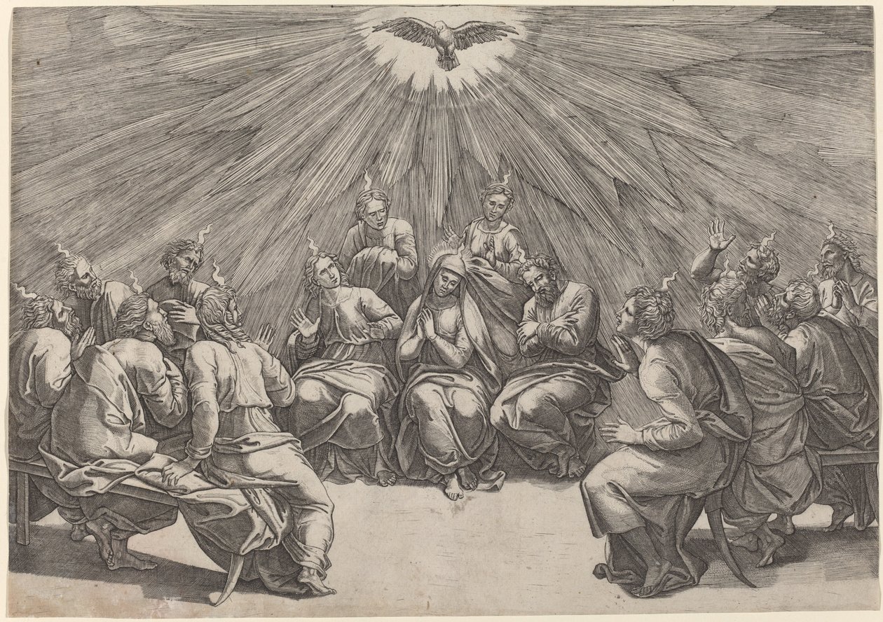 Pfingsten von Gian Jacopo Caraglio after Raphael