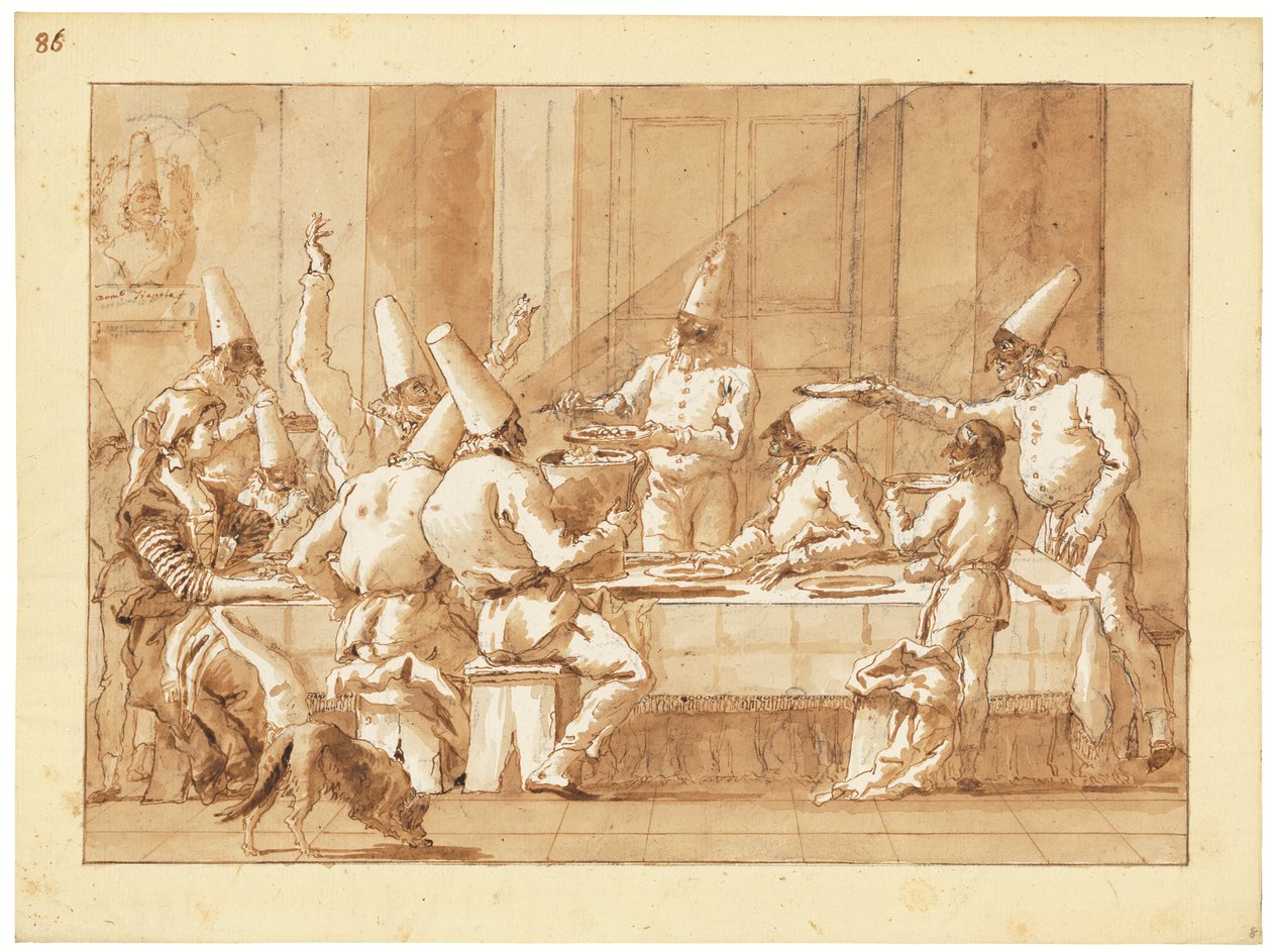 Punchinellos beim Festmahl von Giandomenico (1727 1804) Tiepolo