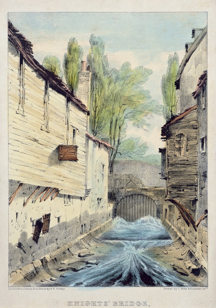Knightsbridge, London, ca. 1825 von Giles Firman Phillips
