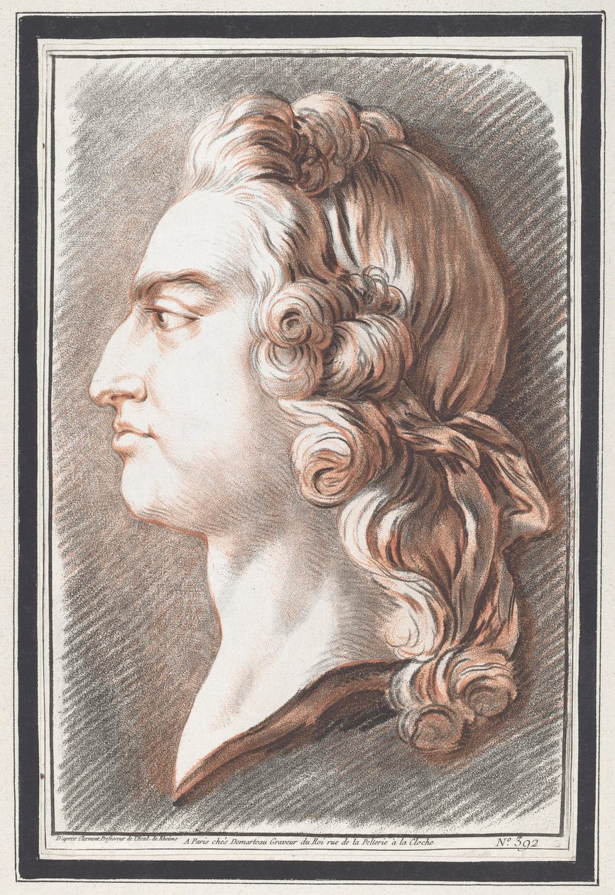 Ludwig XV von Gilles Demarteau, the Elder, after Jean François Clermont