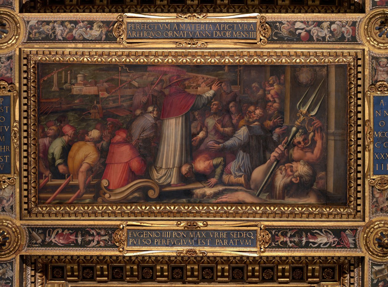Eugen IV. landet in Livorno, um nach Florenz zu fliehen von Giorgio Vasari