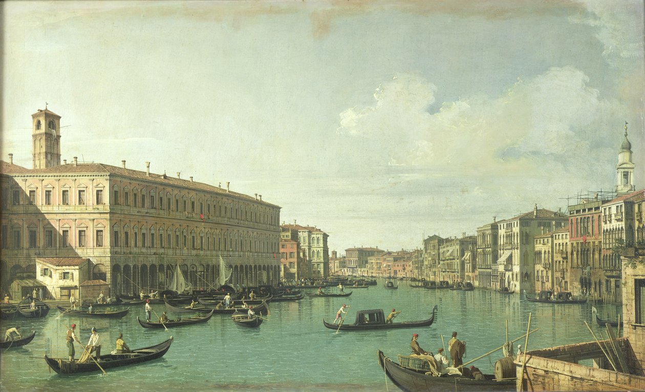 Der Große Kanal von der Rialto-Brücke von Giovanni Antonio Canal