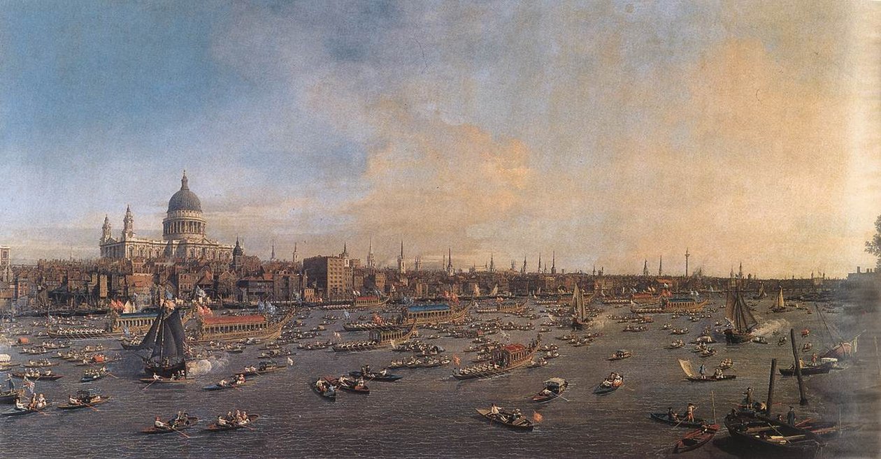 Die Themse mit der St. Pauls Kathedrale am Lord Mayor