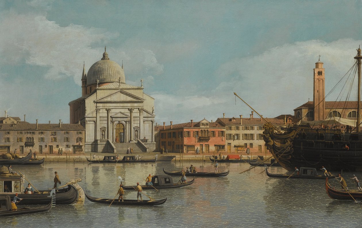 Venedig, Blick auf die Kirchen des Redentore und San Giacomo von Giovanni Antonio Canal