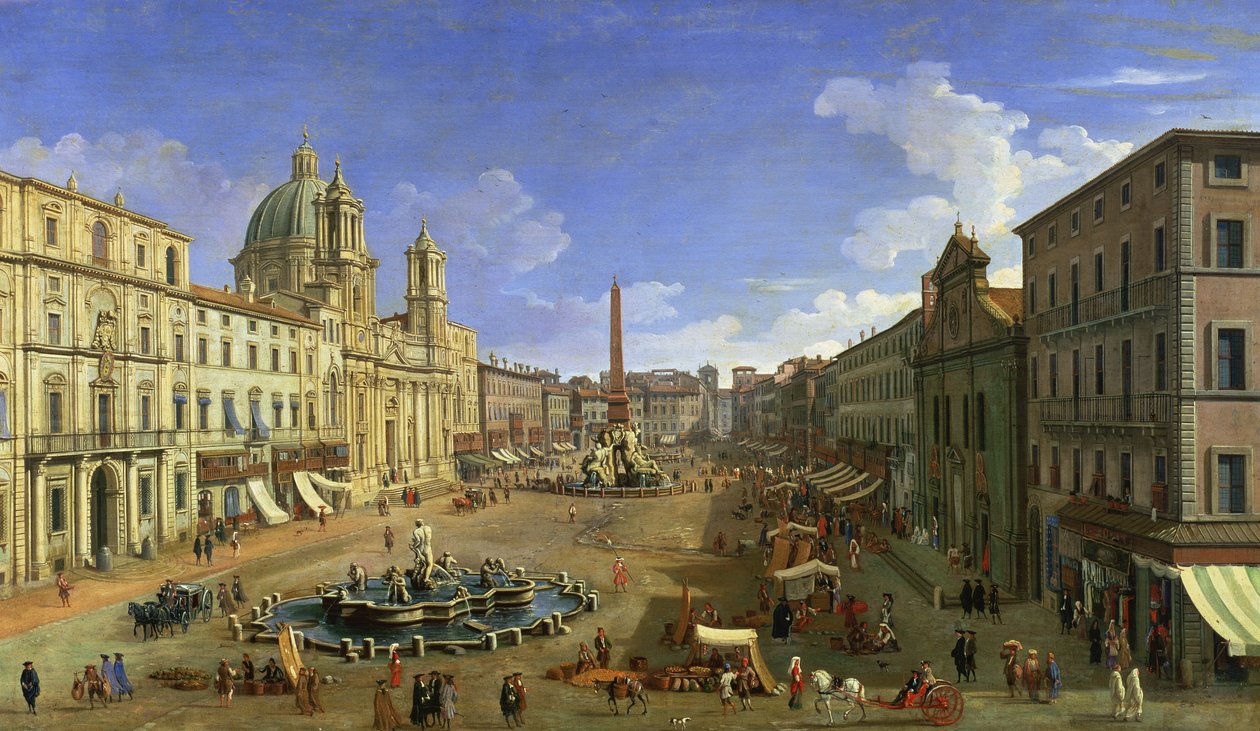 Ansicht der Piazza Navona, Rom von Giovanni Antonio Canal