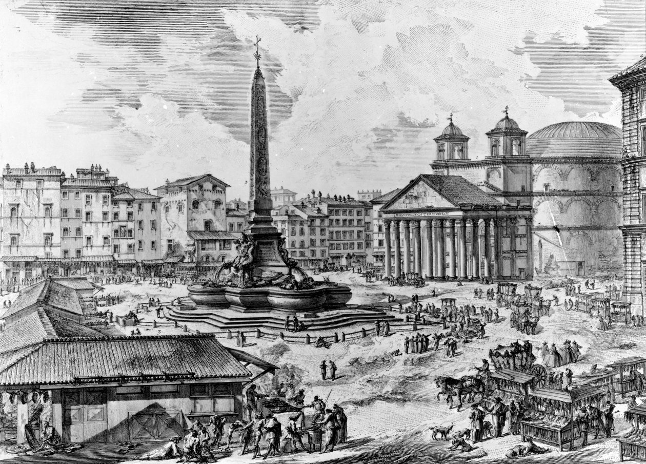 Blick auf die Piazza della Rotonda, aus der Serie 
