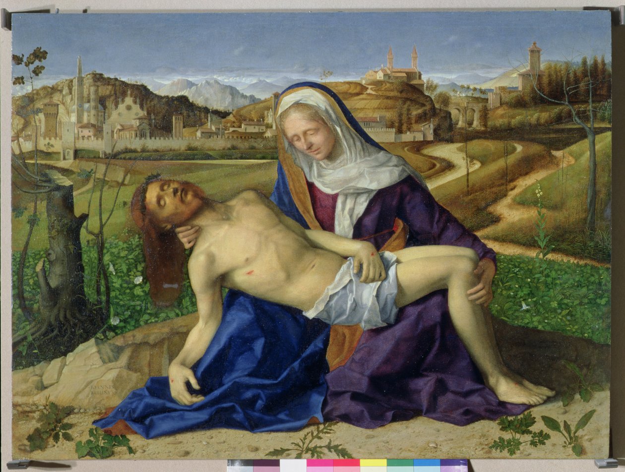 Die Pieta, ca. 1505 (nach der Restaurierung 1996) von Giovanni Bellini