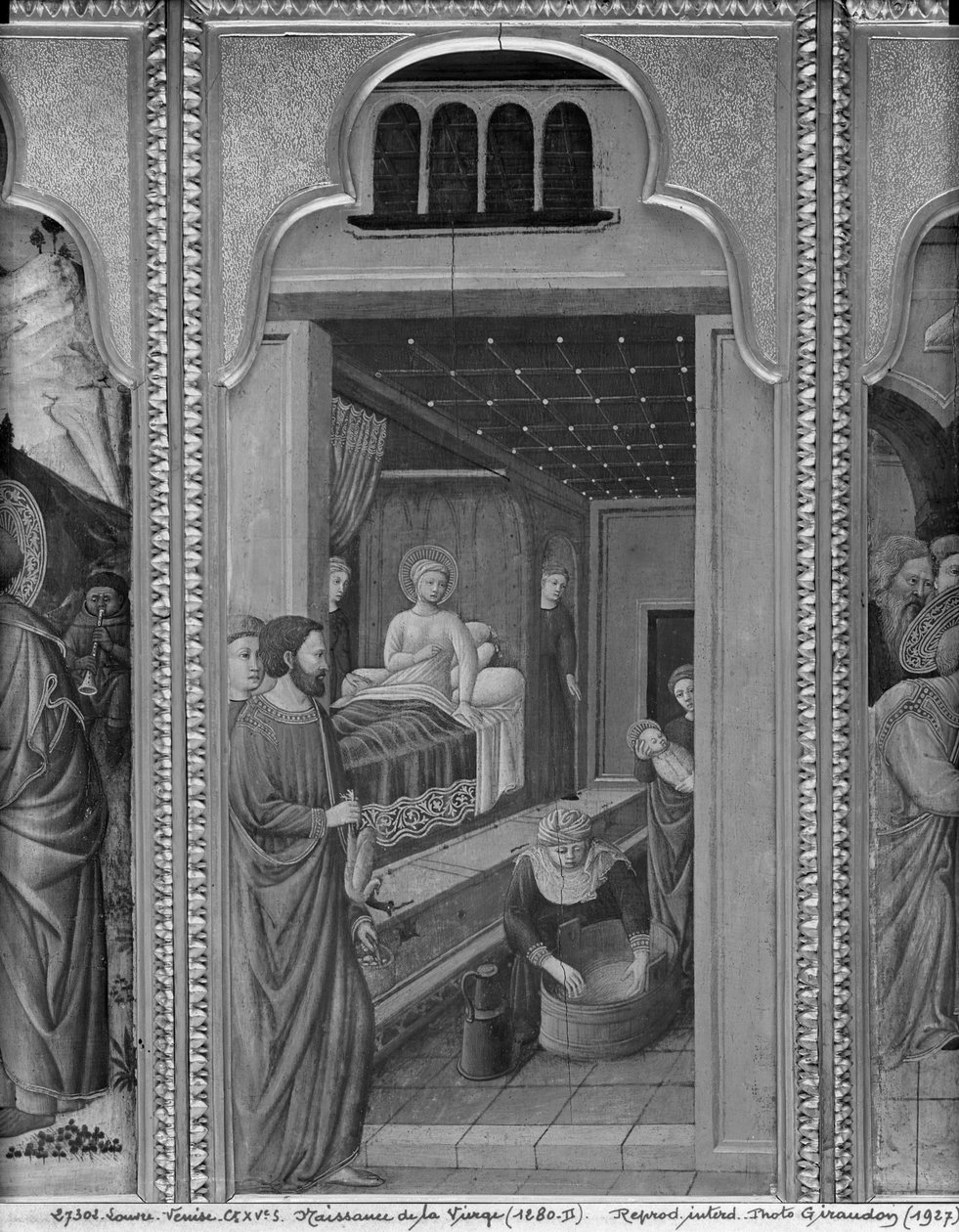 Zyklus des Lebens der Jungfrau, Geburt der Jungfrau, ca. 1445 von Giovanni Francesco da Rimini