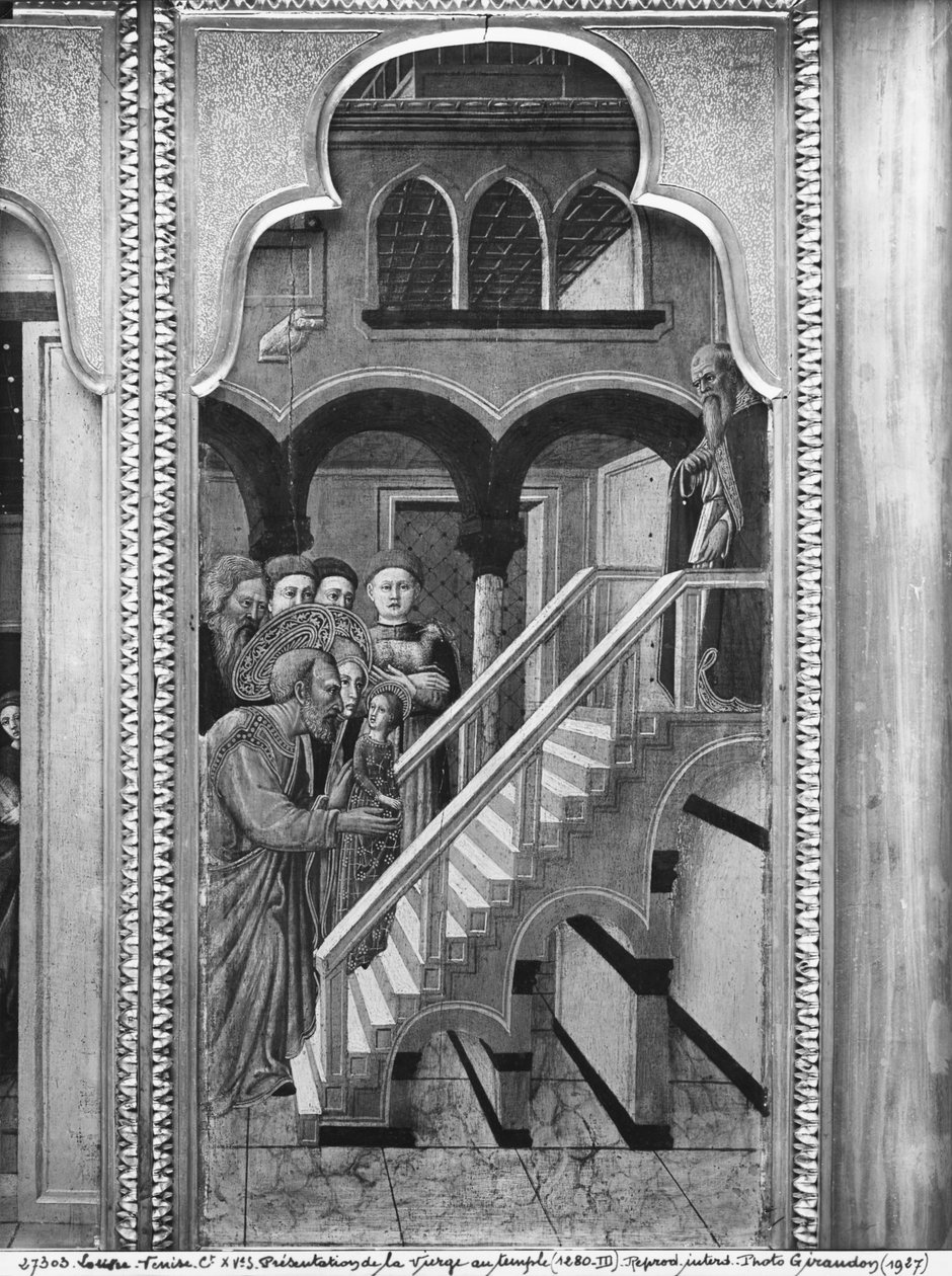 Zyklus des Lebens der Jungfrau, Darstellung der Jungfrau im Tempel, ca. 1445 von Giovanni Francesco da Rimini