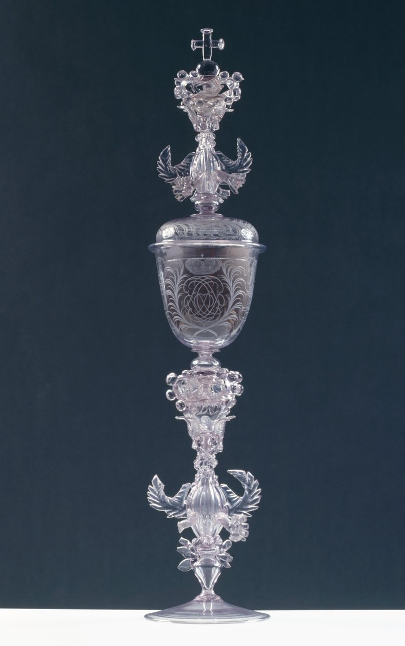 Kelch mit Deckel, graviert mit dem Monogramm von Friedrich III., Kurfürst von der Pfalz, 1688-1701 von Giovanni Pallada