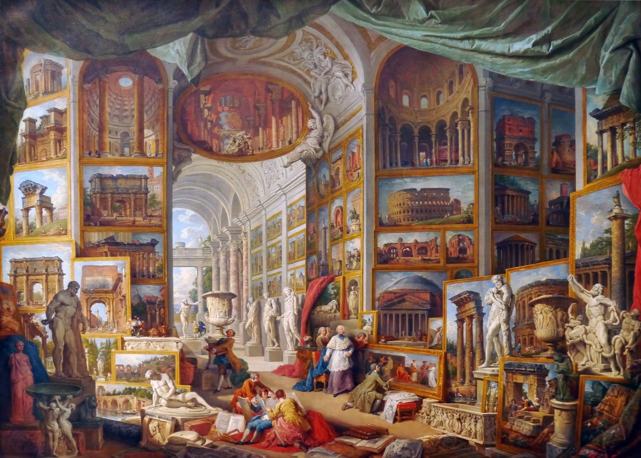 Galerie der Ansichten des antiken Rom von Giovanni Paolo Pannini