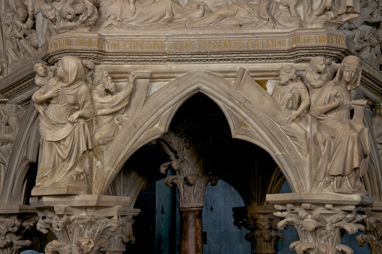 Die Kanzel in der Kirche Sant