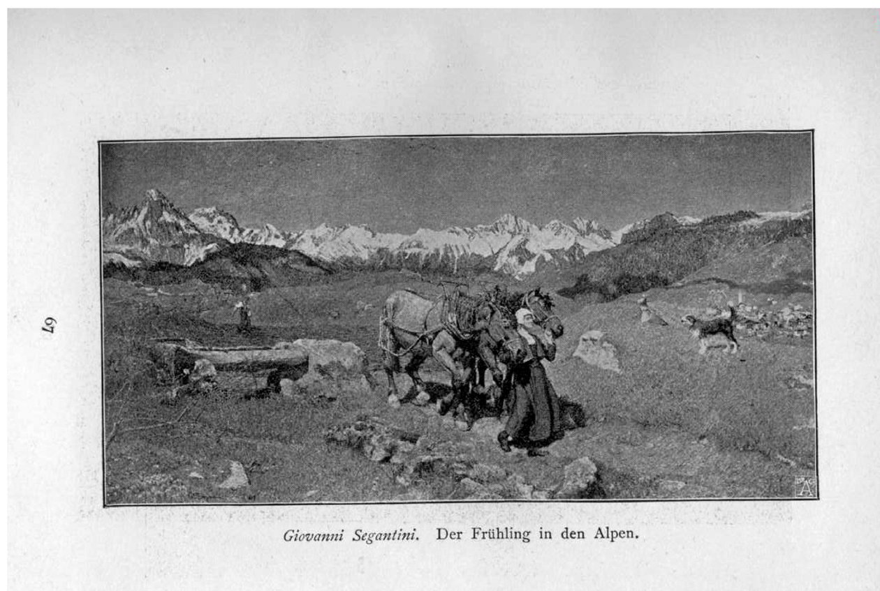 Der Frühling in den Alpen von Giovanni Segantini