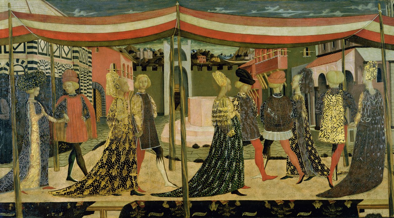 Mittelteil des Adimari Cassone, ca. 1450 (Detail) von Giovanni di Ser Giovanni