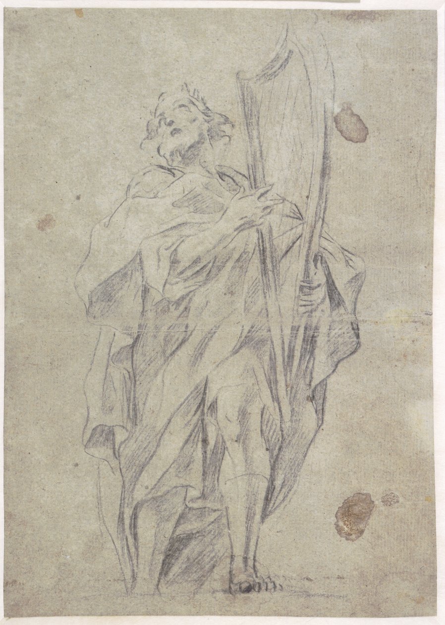 König David mit seiner Harfe von Giovanni Battista Beinaschi