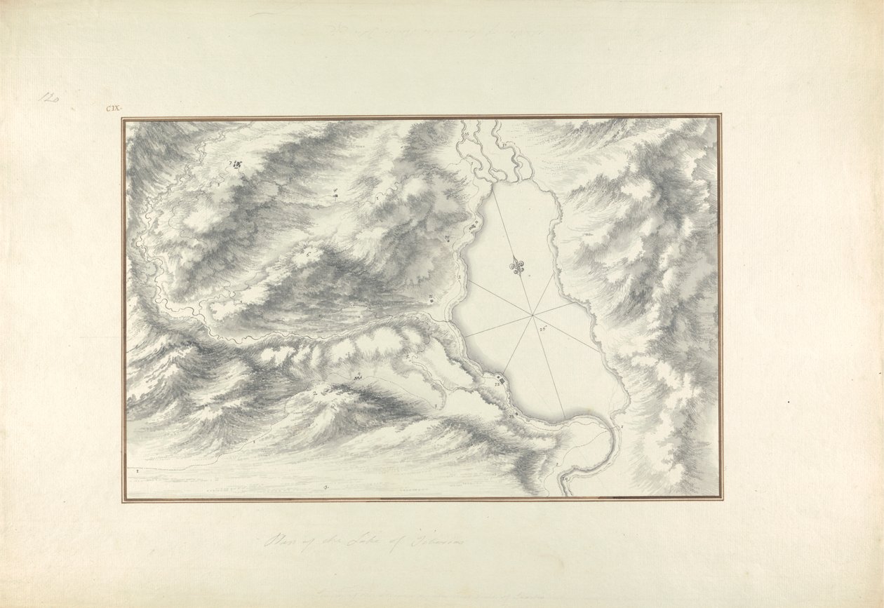 Plan des Sees Tiberias von Giovanni Battista Borra