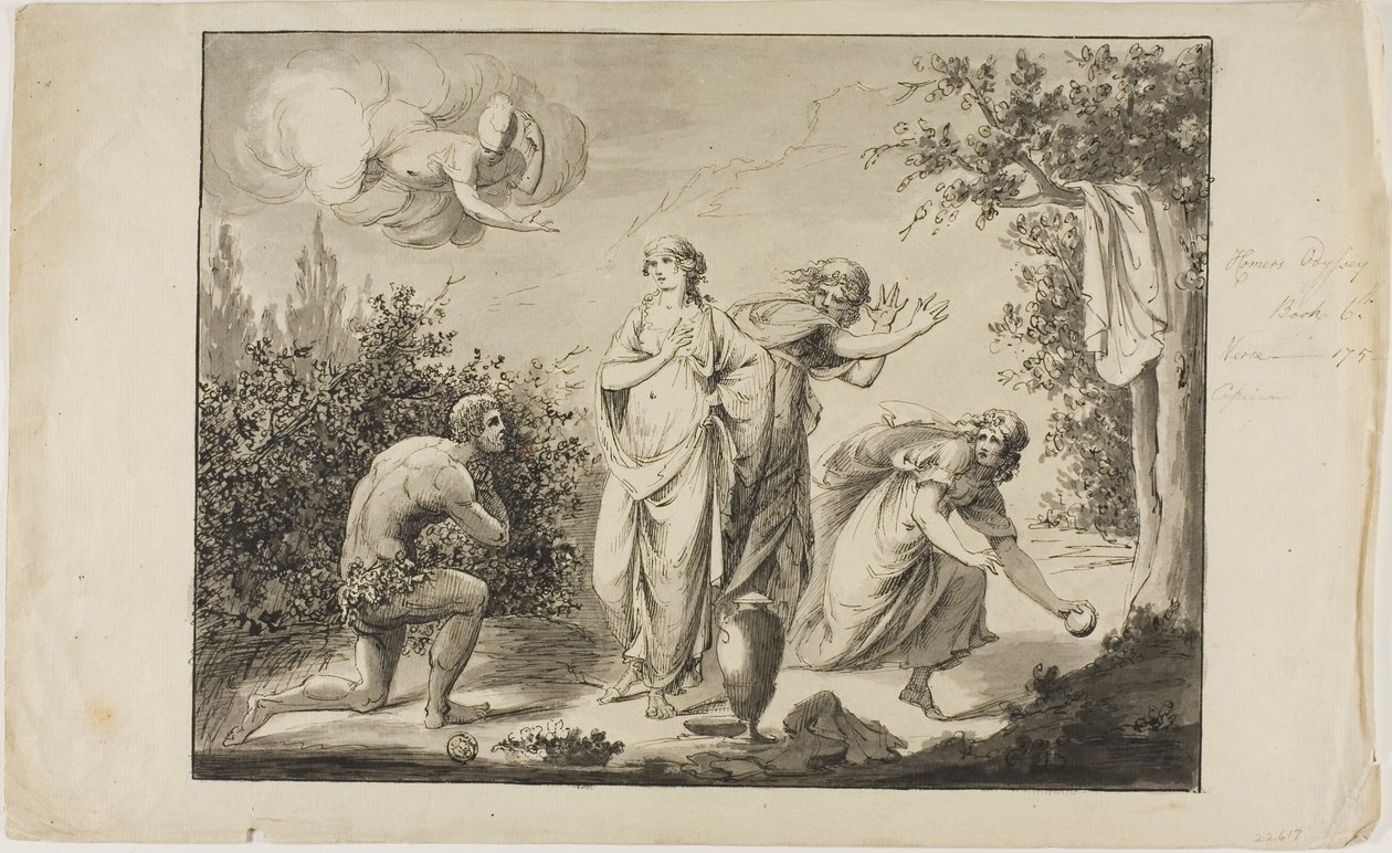 Odysseus und Nausikaa von Giovanni Battista Cipriani