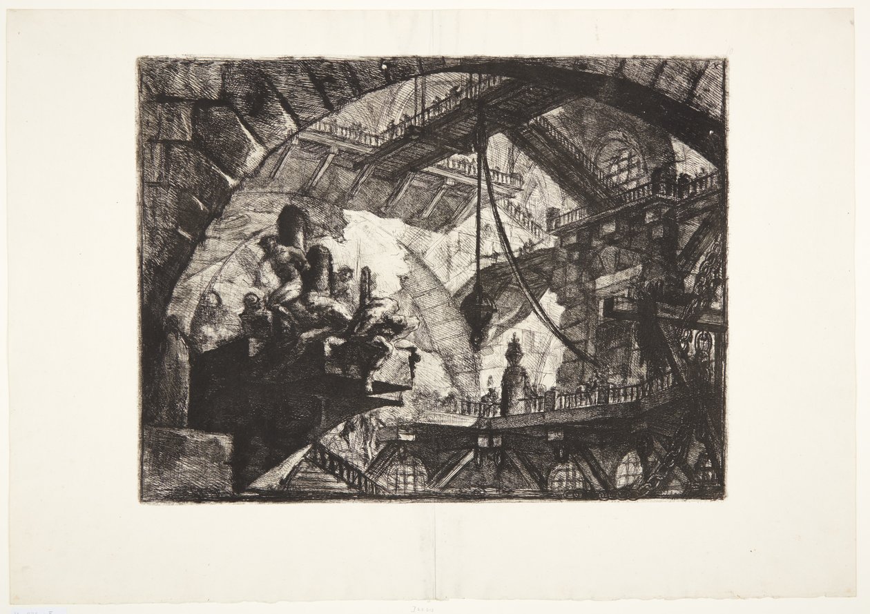 Gefangene auf einer herausragenden Plattform von Giovanni Battista Piranesi