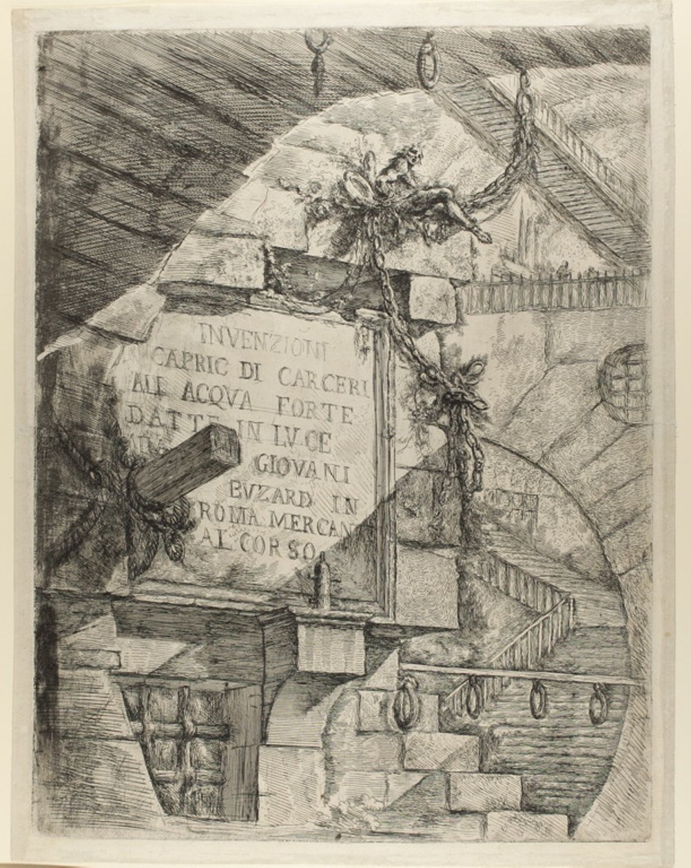 Titelseite aus Imaginäre Gefängnisse von Giovanni Battista Piranesi
