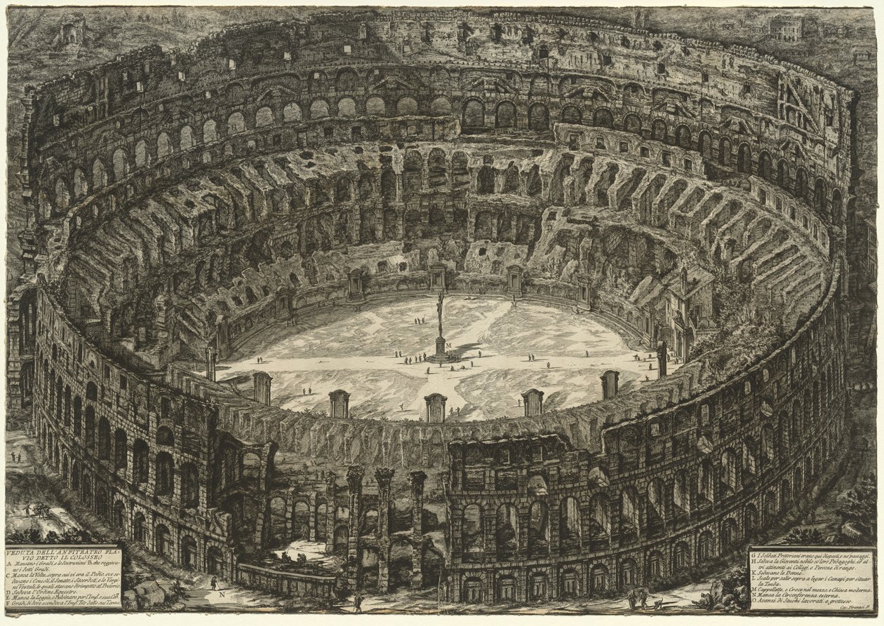 Ansichten von Rom: Das Kolosseum, 1776 von Giovanni Battista Piranesi