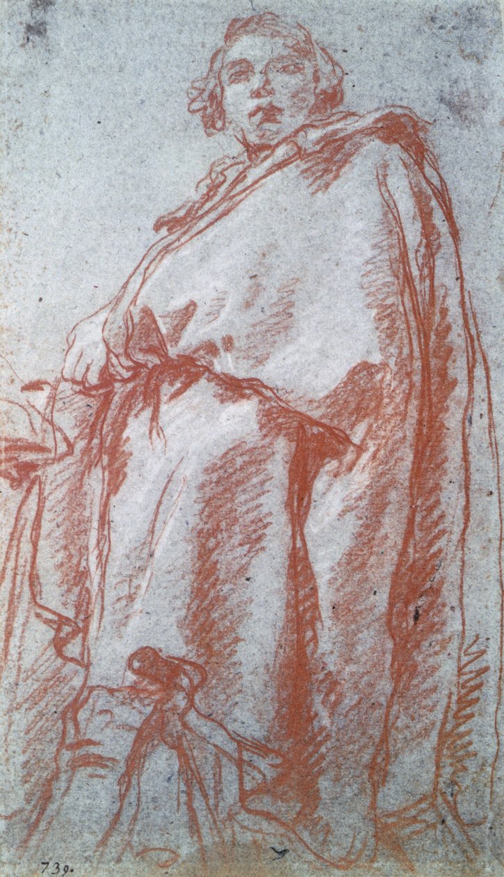 Studie eines Mannes, 18. Jahrhundert von Giovanni Battista Tiepolo