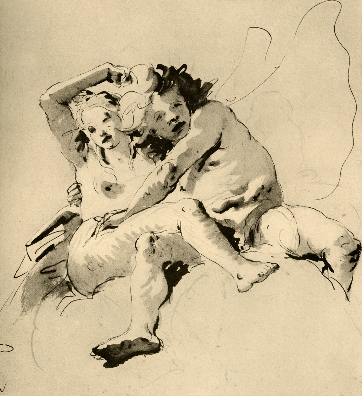 Zephyr und Flora, 1757, 1928 von Giovanni Battista Tiepolo