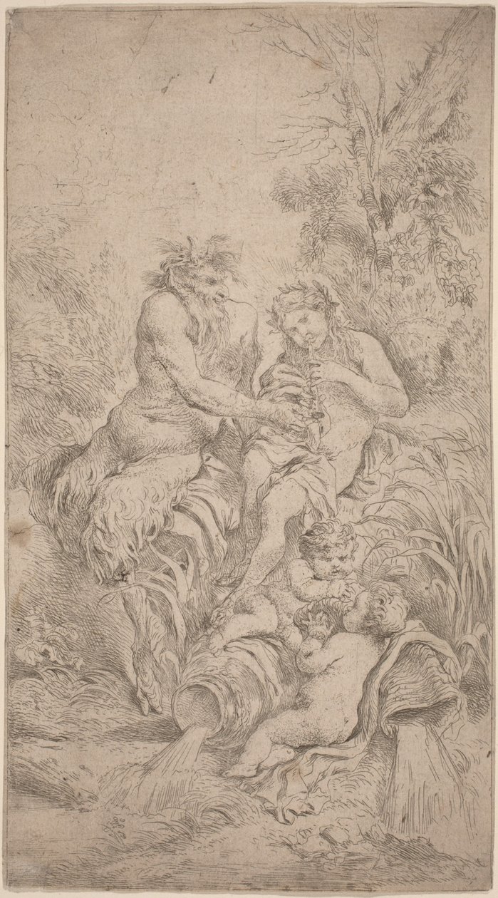 Pan und Olympus von Giovanni Benedetto Castiglione