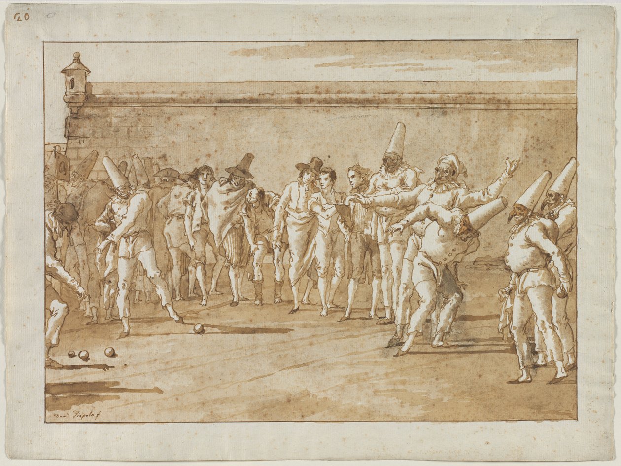 Das Spiel der Kugeln, 1790er Jahre von Giovanni Domenico Tiepolo