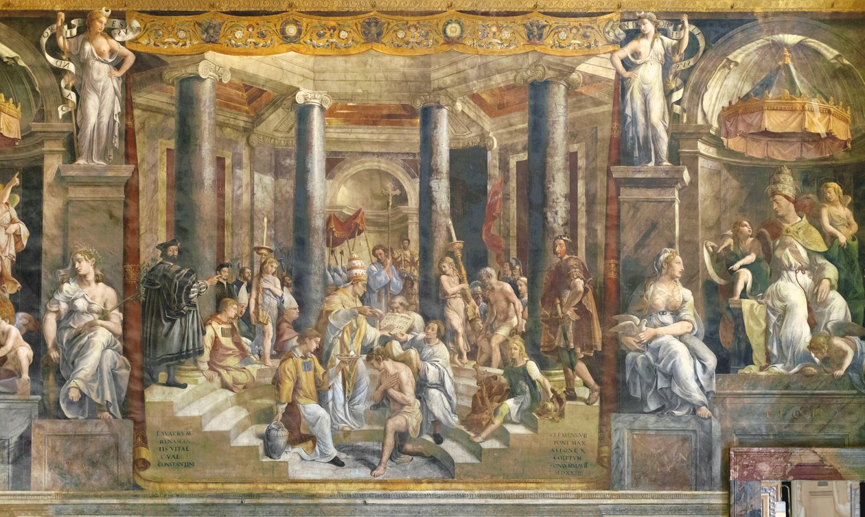 Die Taufe Konstantins von Giovanni Francesco (c.1488 1528) Penni
