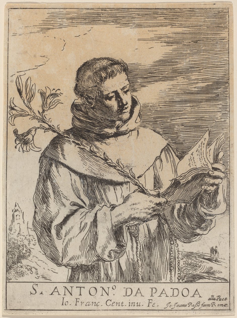 Heiliger Antonius von Padua von Giovanni Francesco Barbieri, called Guercino