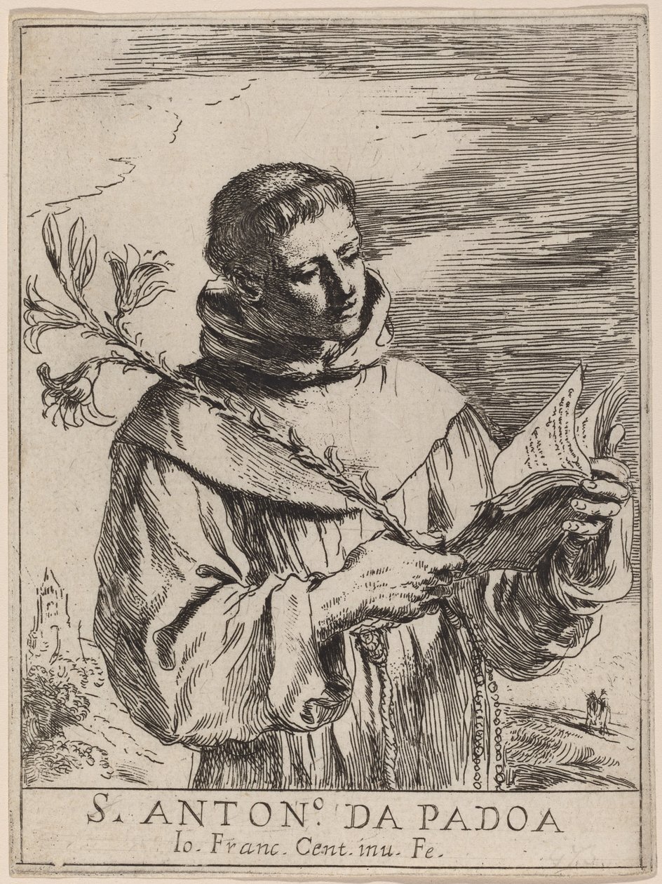 Heiliger Antonius von Padua von Giovanni Francesco Barbieri, called Guercino