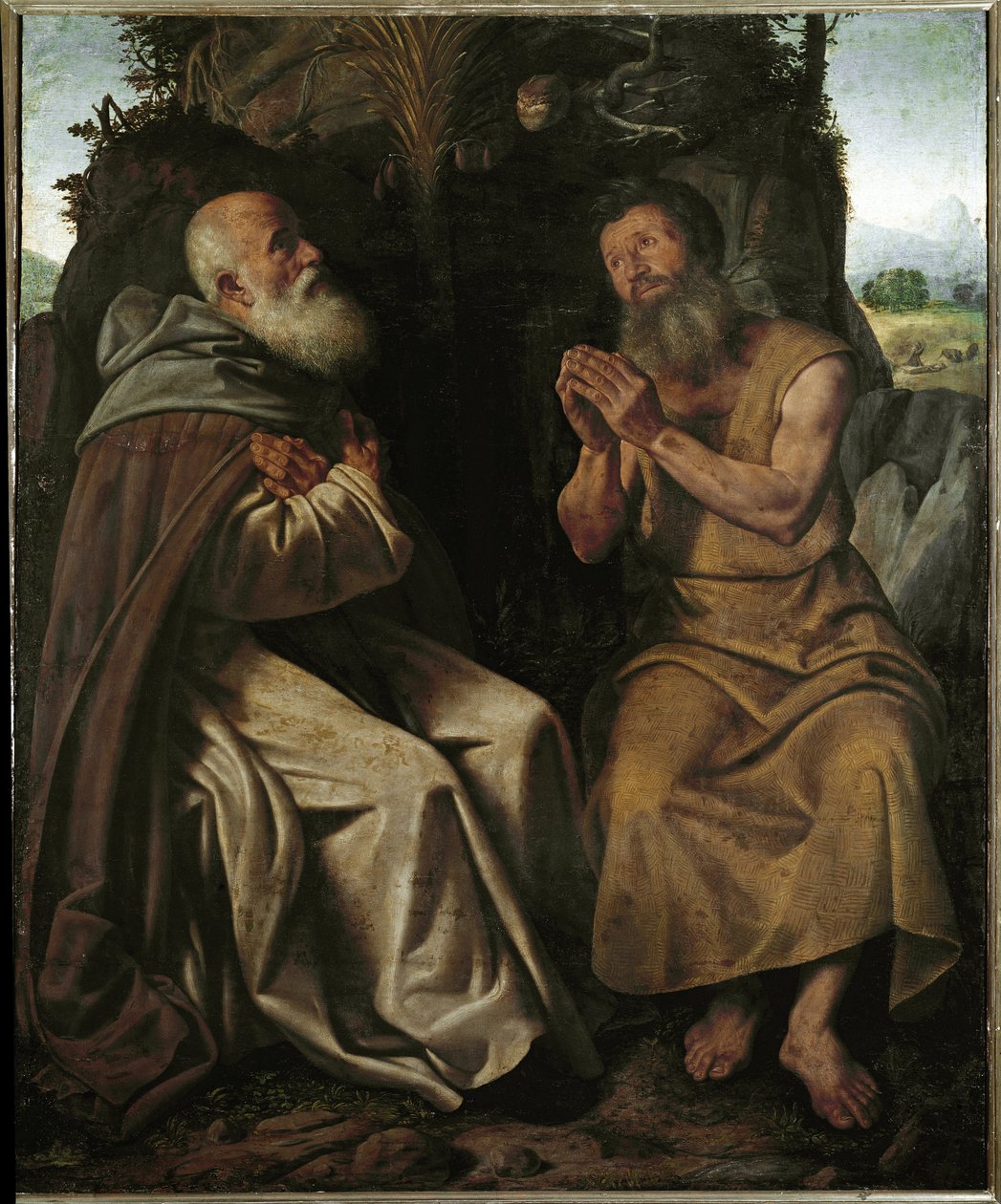 Der heilige Antonius der Abt von Giovanni Girolamo Savoldo