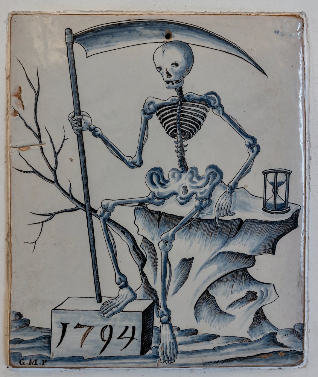 Plakette mit Allegorie des Todes von Giovanni Meazzi