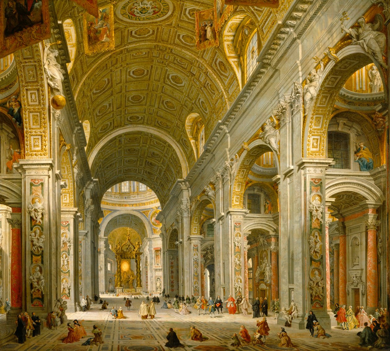 Innenraum von St. Peter, Rom von Giovanni Paolo Panini